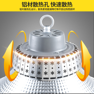 超亮led工矿灯厂房灯吊灯50w100w球场工厂灯罩工业仓库车间照明灯