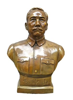 纯铜大号孙中山全身铜像国父孙文半身像定做历史人物铜器雕塑摆件
