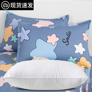 学生枕头枕芯枕套纯棉全棉套装宿舍儿童单人枕40x60cm一对拍二