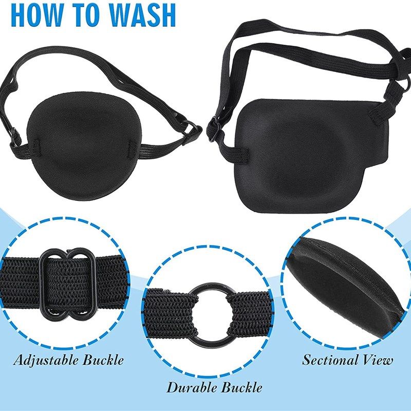 新款3d眼罩左右眼单眼遮盖护眼罩黑色立体调节扣款弱视独眼龙眼罩,居家日用,单眼眼罩,淘宝优惠券,粉丝福利购,淘宝优惠卷