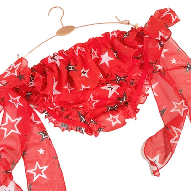 情侣男体女款男士穿新款浪漫星星双侧开绑带可调雪纺大码女式内裤,女士内衣/男士内衣/家居服,男三角内裤,淘宝优惠券,粉丝福利购,淘宝优惠卷