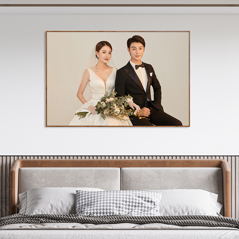 定制婚纱照放大挂墙窄边相框洗照片做成全家福床头结婚照制作冲印,家居饰品,相框/画框,淘宝优惠券,粉丝福利购,淘宝优惠卷
