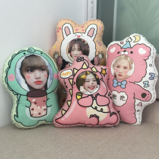 抱枕diy定制送男友来图定做金智妮照片娃娃玩偶人脸靠枕人形公仔