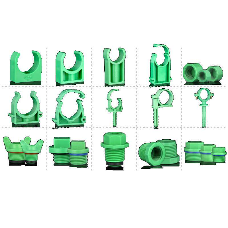 绿色PPR管卡16管夹20塑料立卡吊卡扣卡高脚U型水管固定器接头配件