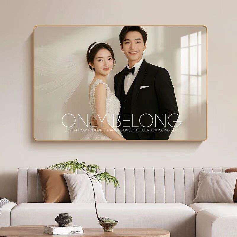 婚纱照相框定制挂墙洗照片放大床头客厅摆台画框全家福制作打印