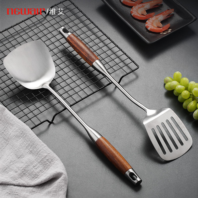 加厚304不锈钢锅铲汤勺漏勺套装 家用厨具一体长柄煎炒勺炒菜铲子,厨房/烹饪用具,锅铲,淘宝优惠券,粉丝福利购,淘宝优惠卷