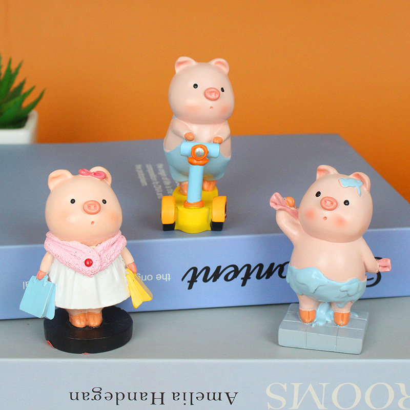 小猪汽车内饰品摆件创意个性可爱男女高档漂亮办公室树脂动物新款,家居饰品,装饰摆件,淘宝优惠券,粉丝福利购,淘宝优惠卷