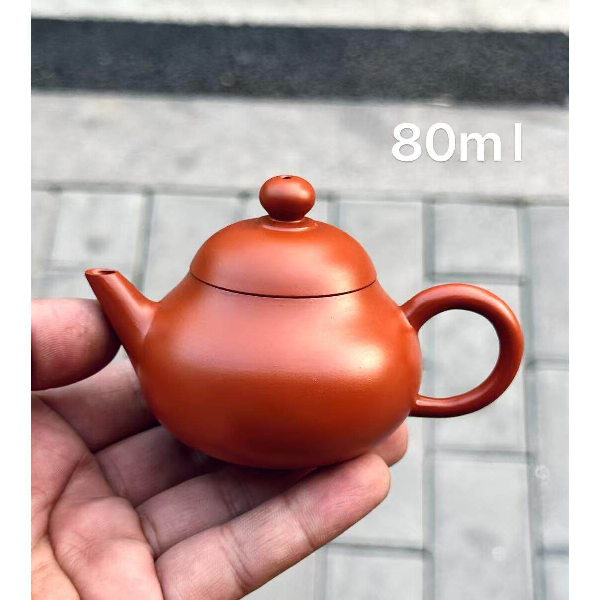 潮州章氏朱泥手拉壶紫砂壶工夫小茶壶家用泡茶壶冲2杯小梨壶80ml