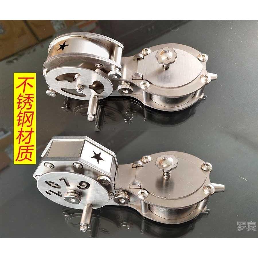 结实耐摔不锈钢墨斗工地木工专用墨斗放线墨斗金属手摇墨斗划线器