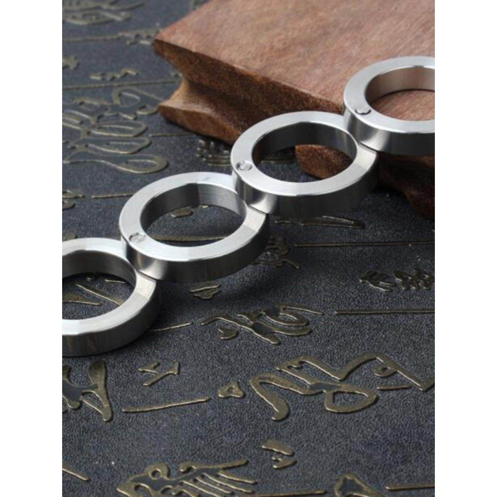 指虎防身武器合法防狼不锈钢四指拳扣自卫手撑子扳指车载防身原创