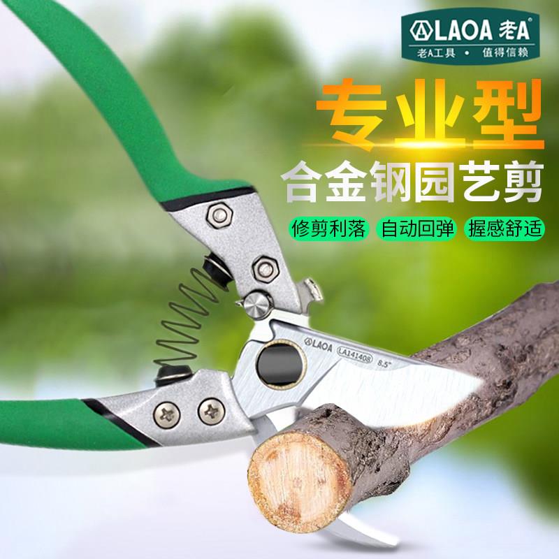 老A修枝剪树枝园艺剪枝剪刀花艺修花粗枝剪园林家用剪折叠锯套装
