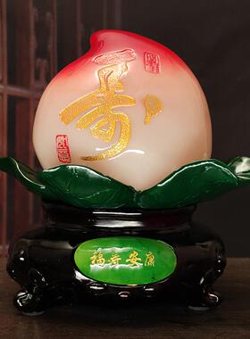 寿星寿桃摆件福寿双全送爷爷奶奶6080长辈老人生日祝寿过大寿礼物