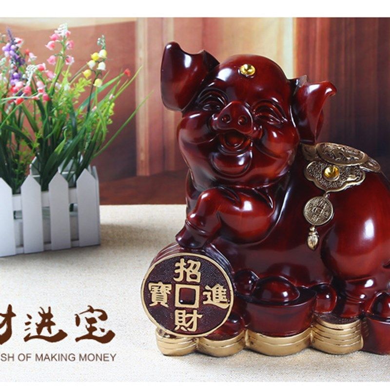 招财猪存钱罐开业乔迁客厅家居摆件创意礼品十二生肖超大号储畜罐