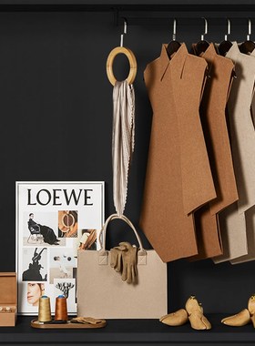 E-Pin逸品 样板房间衣帽间软装饰品摆件全屋定制衣柜饰品鞋包套装