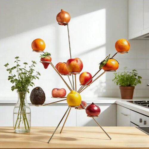 Exploding Fruit Bowl 金属水果盘爆炸式水果架收纳桌面装饰摆件