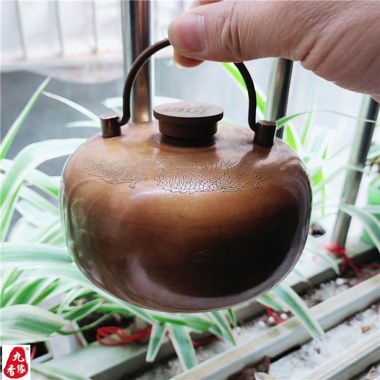 黄铜注水保温暖手炉 烫婆子铜壶 手提纯铜加厚防漏暖手壶长辈礼品