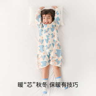 宝宝睡衣秋冬婴儿睡袍秋款夹棉儿童男女童睡裙纯棉秋冬季保暖防踢