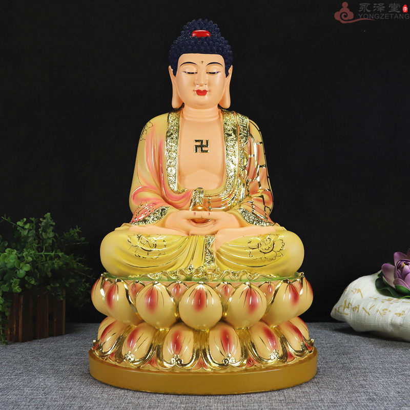 中式16寸桌面全莲娑婆三圣观世音地藏王菩萨释迦牟尼佛佛像摆件,家居饰品,装饰摆件,淘宝优惠券,粉丝福利购,淘宝优惠卷