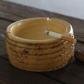 时尚 创意礼品 烟灰缸 复古个性 竹根根雕烟灰缸