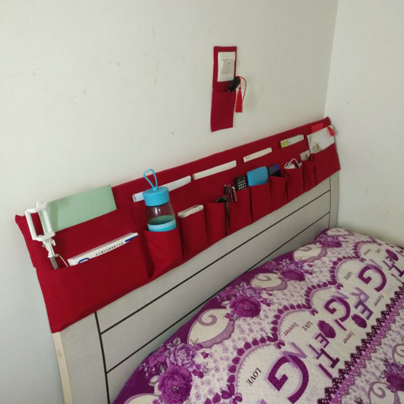 床头罩床头套罩木床头收纳袋挂袋放手机遥控器麻棉布防尘罩保护套,居家布艺,床头罩,淘宝优惠券,粉丝福利购,淘宝优惠卷