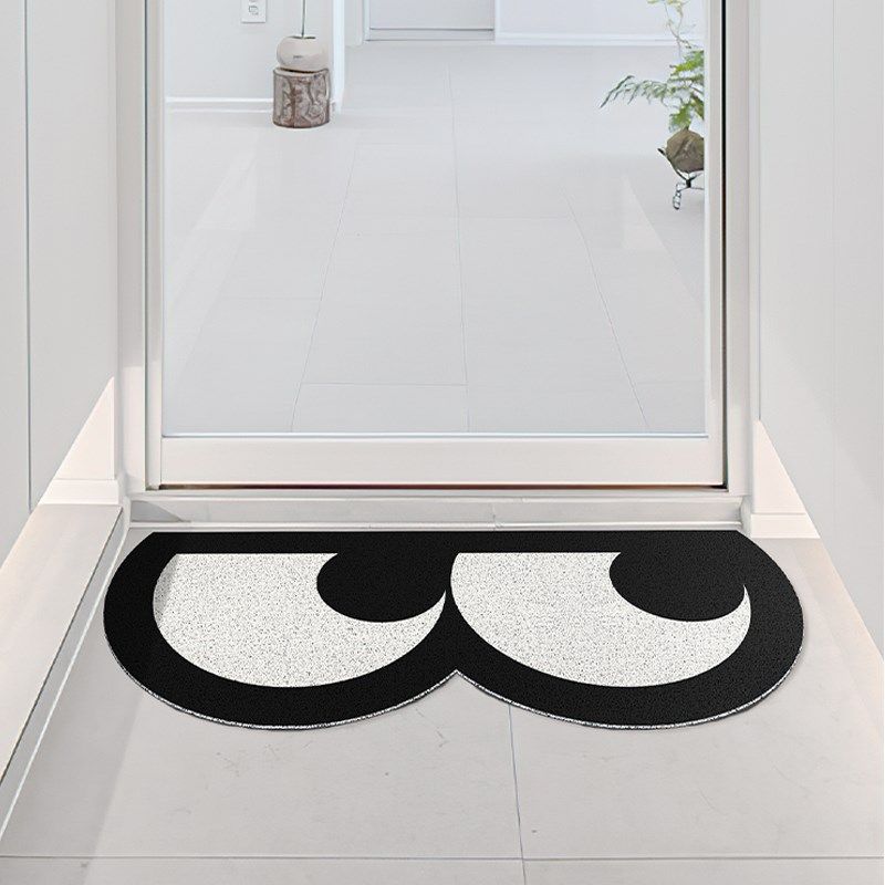 摊牌 斜眼看家用入户门地垫pvc可裁剪卡通动漫门口丝圈垫子耐脏,居家布艺,家用脚垫,淘宝优惠券,粉丝福利购,淘宝优惠卷