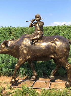 定制人物农耕雕塑玻璃钢订做开荒牛拉犁耕地雕像乡村建设铸铝摆件