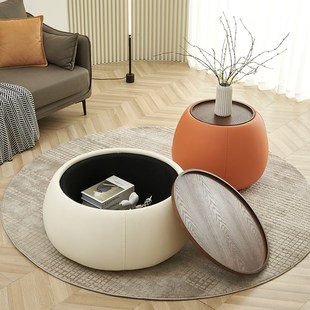 意式圆形沙发茶几客厅家用2024新款设计师创意轻奢高级感组合套装