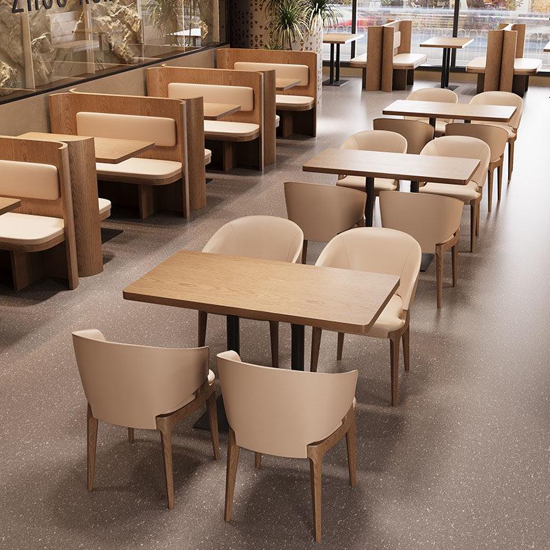 港式茶餐厅实木卡座沙发桌椅组合餐饮店靠墙商用桌椅