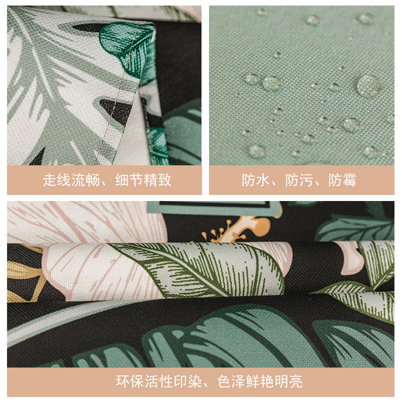 北欧植物桌布布艺棉麻桌布防水防烫加厚桌布长方形餐桌布圆形桌布