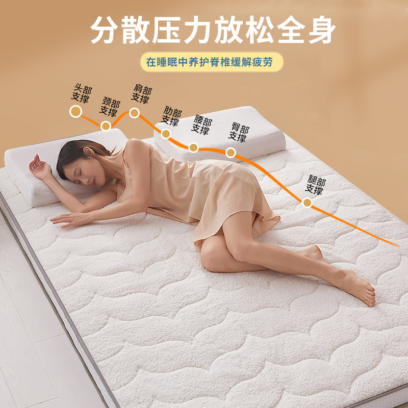 羊羔绒床垫软垫褥子家用褥子垫被冬季加厚保暖学生宿舍单人睡褥