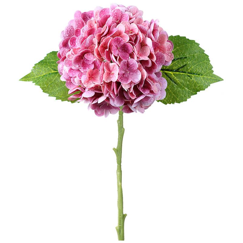 粉色手感保湿仿生绣球花仿真花束客厅餐桌花摆花高端花瓶摆件假花