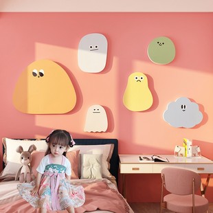 表情门上贴纸男女孩儿童房间布置网红卧室墙面装饰品床头电视背景