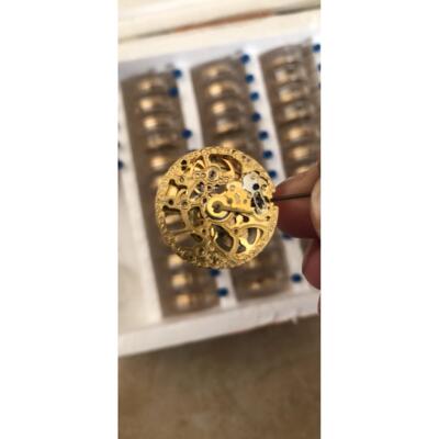 手表配件 国产机械机芯 上海2824镂空机芯 金色镂空机械机芯