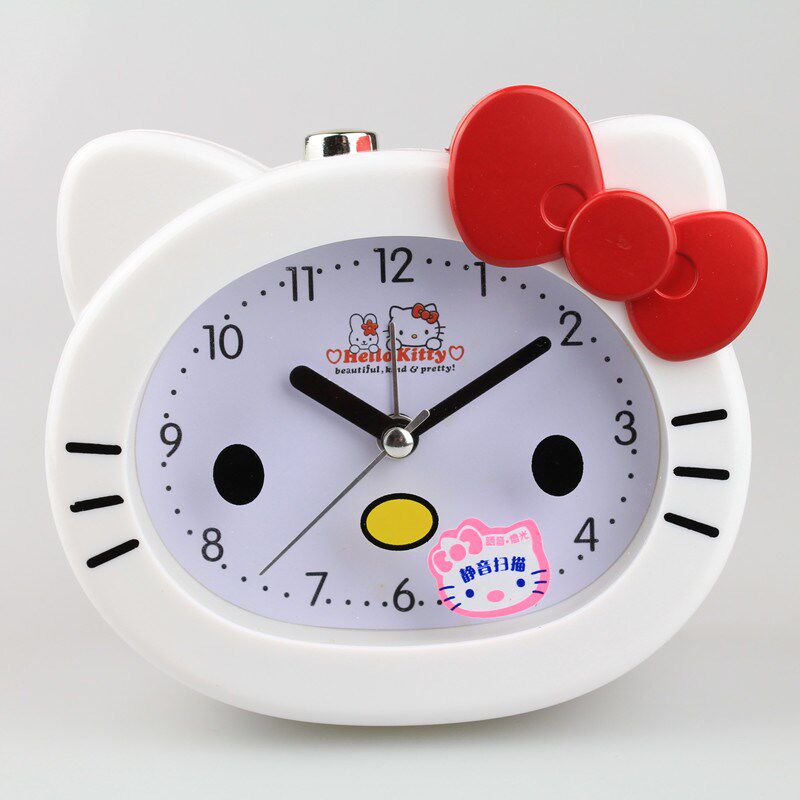 包邮 创意儿童卡通 带夜灯会说话可爱 叮当猫懒人 超静音学生闹钟