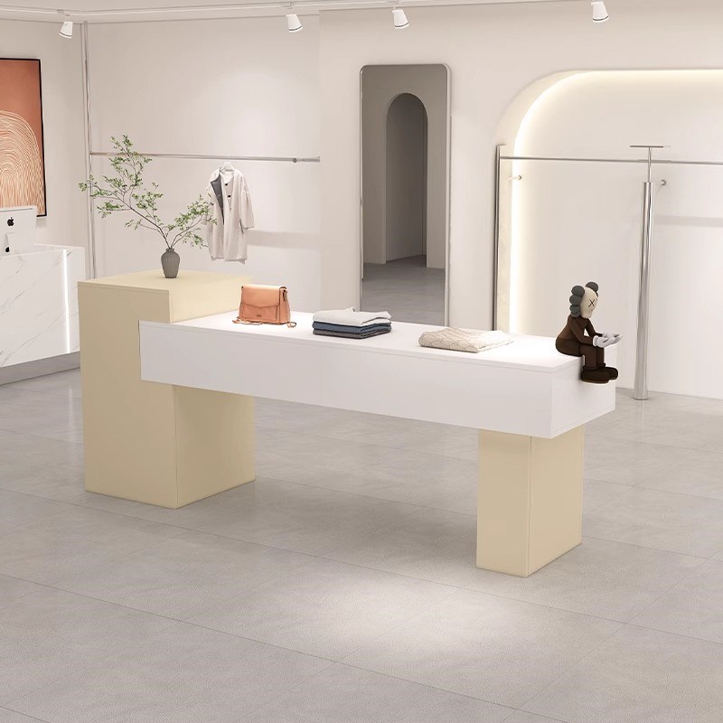 服装店中岛台展示桌储物柜商场装饰品柜女装店陈列柜中岛桌流水台