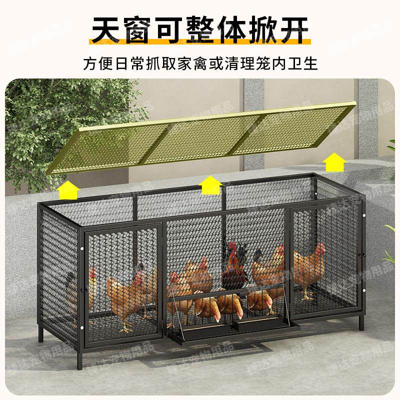 鸡笼家用养殖铁笼子鸡舍加密加粗防黄鼠狼特大号包邮厂家直发清仓