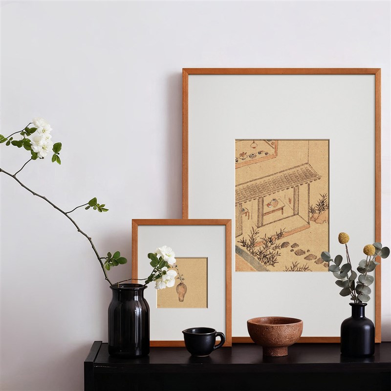 樱桃裱画框空框diy定制装裱实木国画拼图相框大木框照片打印字画