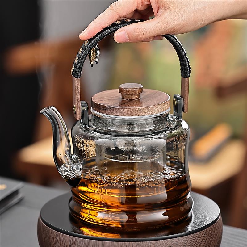 耐高温玻璃煮茶壶电磁炉专用高硼硅蒸煮一体内胆茶具烧水壶大号单