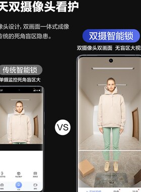 Ezviz智能门锁人脸识别密码锁家庭安防门数字锁全自动智能Y3000Fv