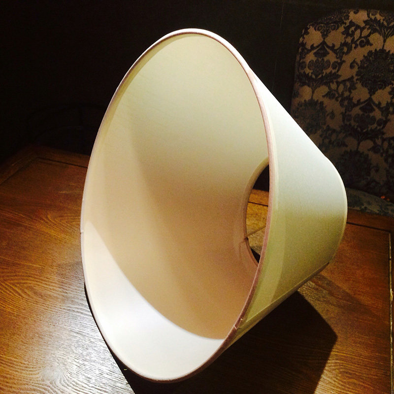 欧式布艺灯罩外壳白色圆形个性创意台灯小落地灯大配件简约卧室床