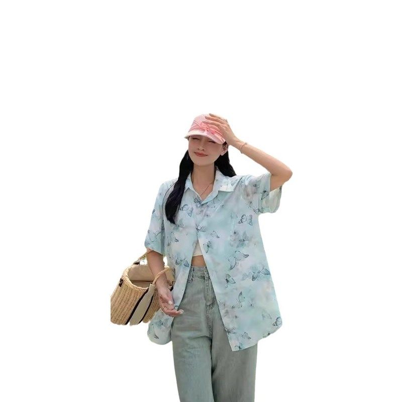 高端亲子装一家三口夏装母子衬衫2024新款夏天洋气雪纺母女连衣裙