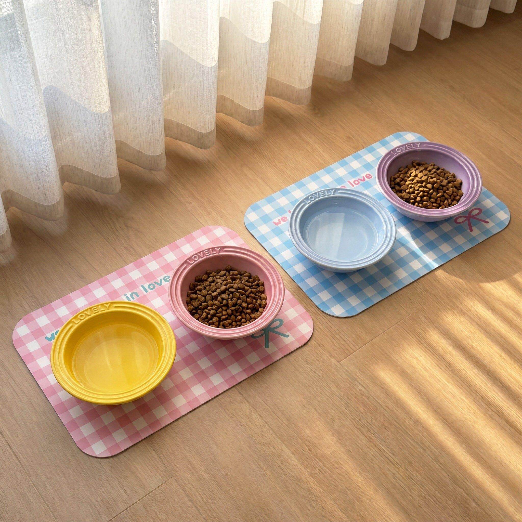 宠物餐垫猫咪狗狗专用吃饭垫子防水防油耐脏易清洁碗垫防污防滑垫