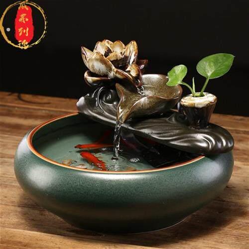 威弗列德陶瓷小型桌面客厅茶桌办公室装饰品循环水景观新流水摆件