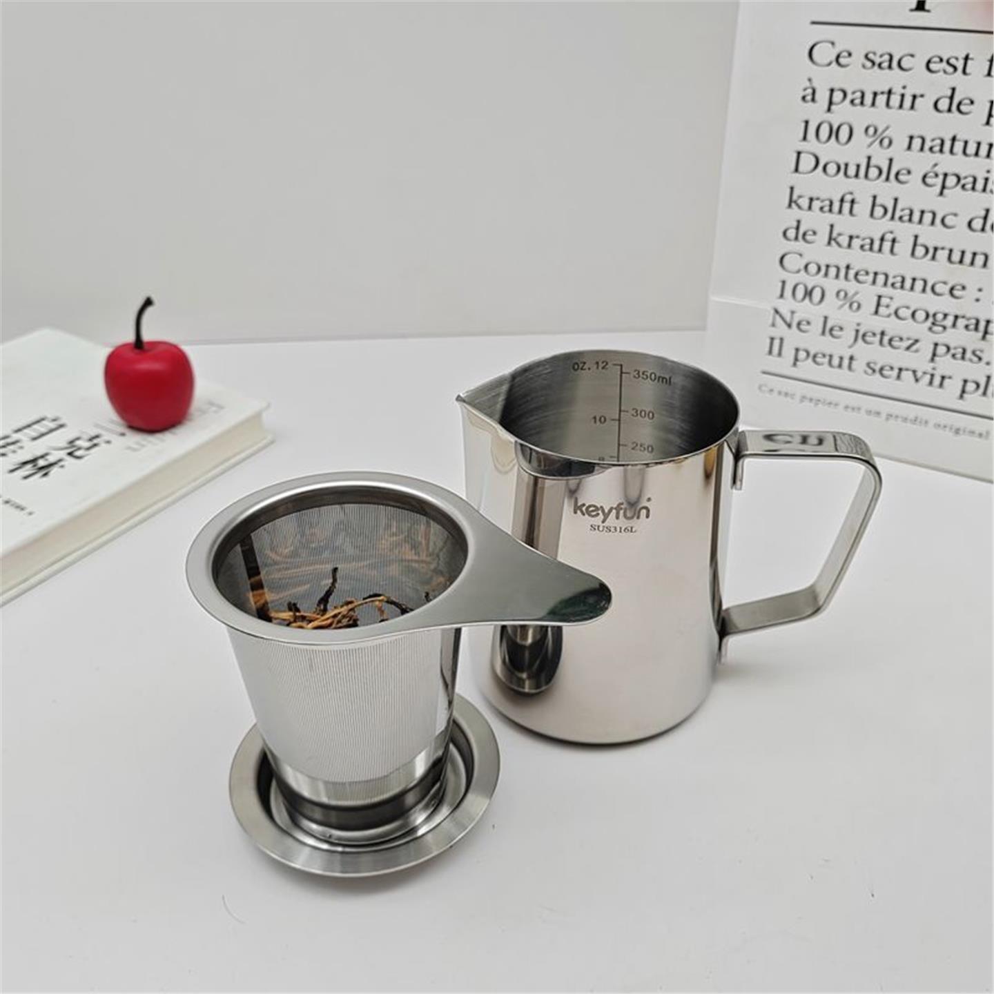韩式ins316不锈钢茶杯套装