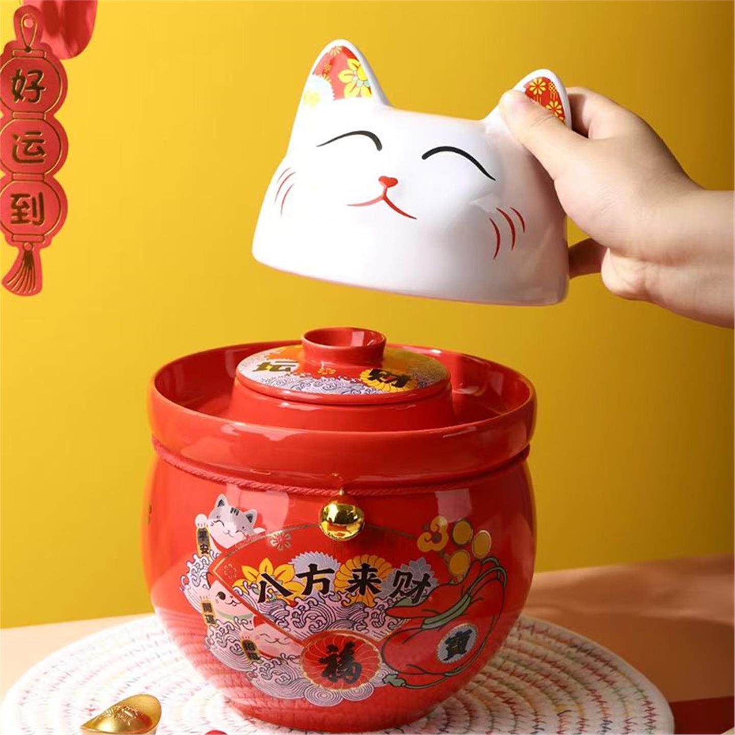景德镇家用储物招财猫创意