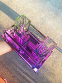 底座麦咪座支架刻LOGO 麦座话筒 2021水晶话筒架ktv 无线话筒座