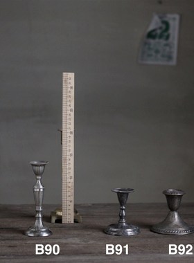 镀银烛台 西洋旧物古董 婚礼装饰静物摄影 摆件【二店道具铺】