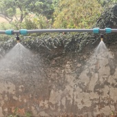 大棚雾化喷头微喷自动浇花器降温浇灌大棚工厂围挡除尘三通铜喷头