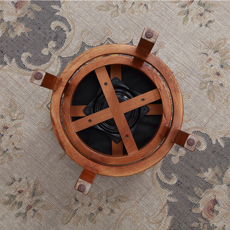 美式实木吧椅木吧台高脚凳家用欧式木质酒吧椅可旋转复古吧台椅