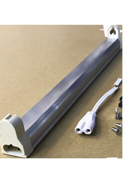 T4灯管支架老式长条家用t5灯管28w日光灯架12w小镜前灯荧光灯底座